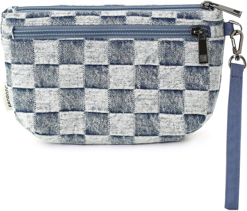 BBORGDC Small Wristlet Wallets for Women, Zip Clutch Bag with Wristlet Pouch, 3-Zipper Original Design - Image 1